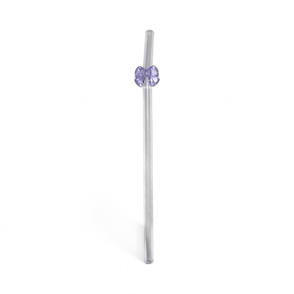 Glass bow straw