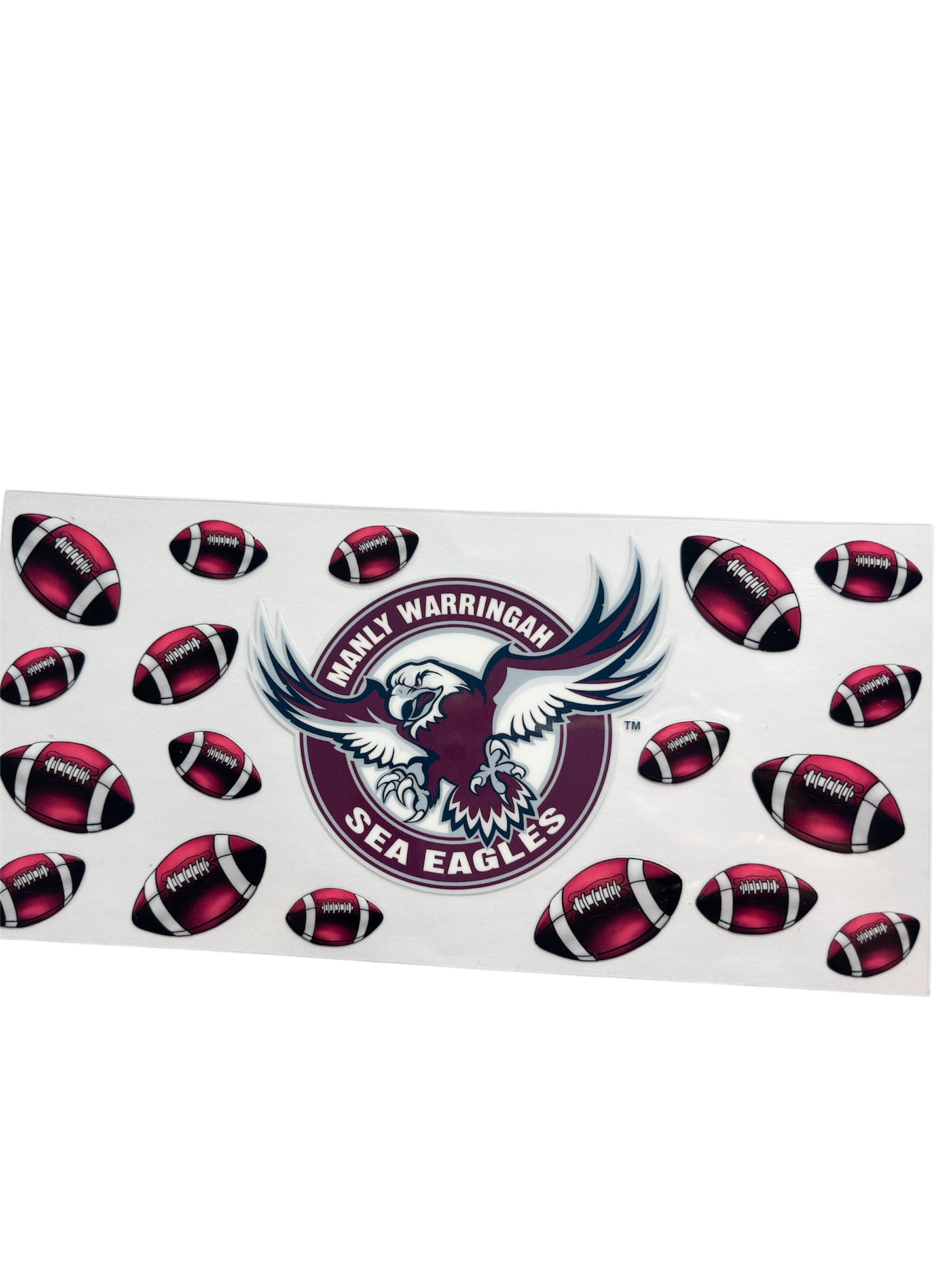 Manly NRL 16oz UV DTF wrap
