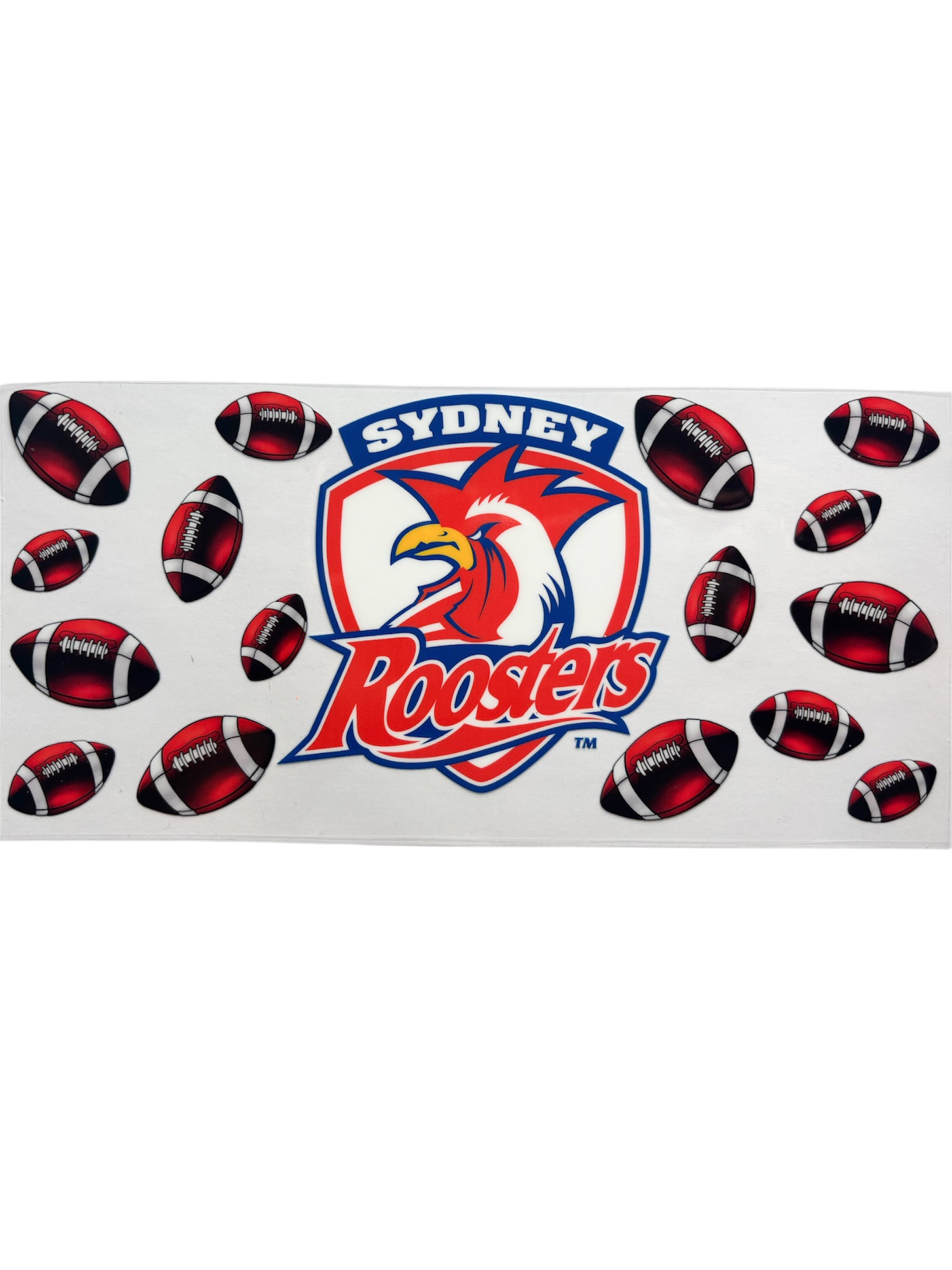 Roosters NRL 16oz UV DTF wrap