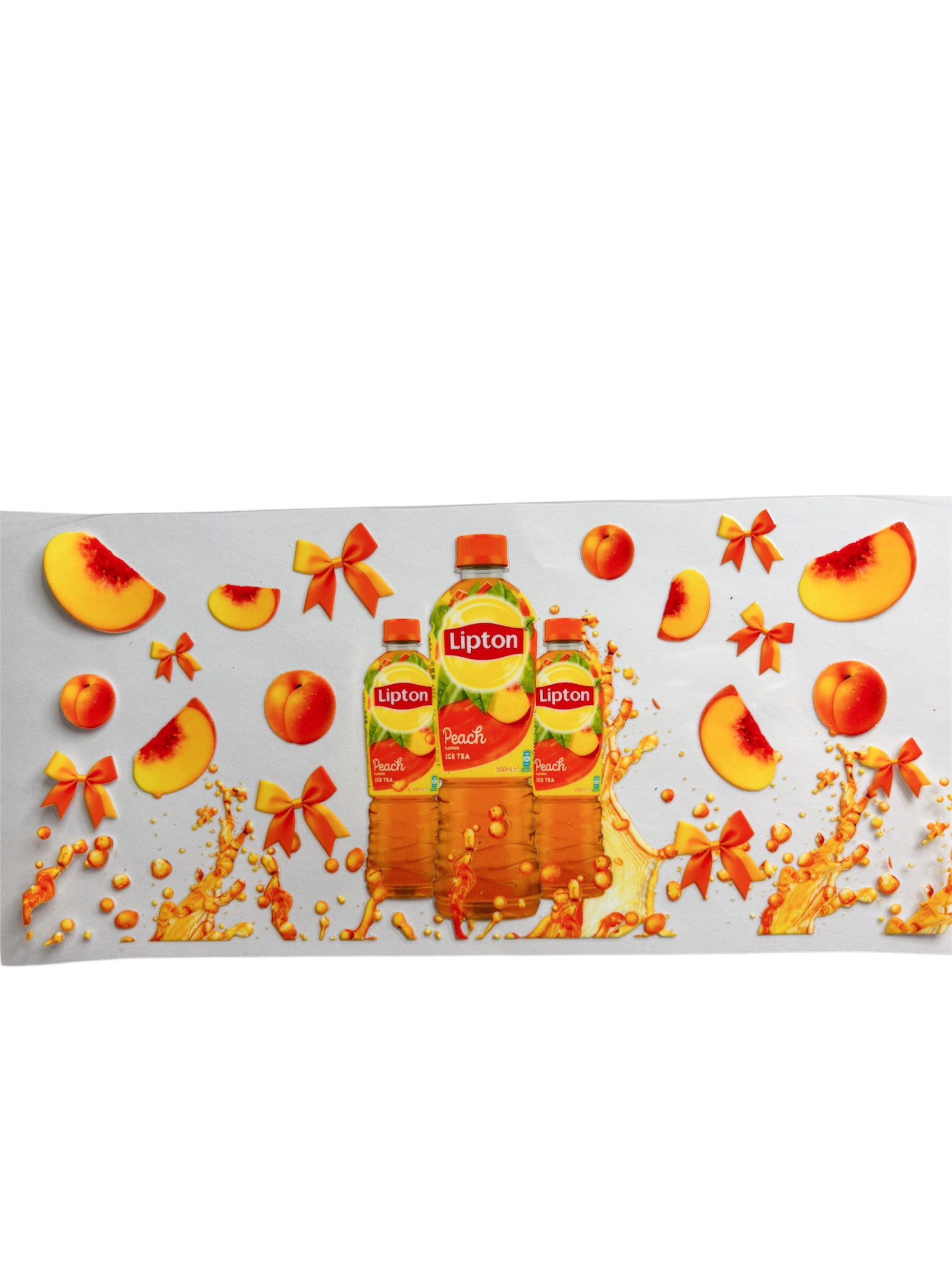 Peach ice tea 16oz UV DTF wrap