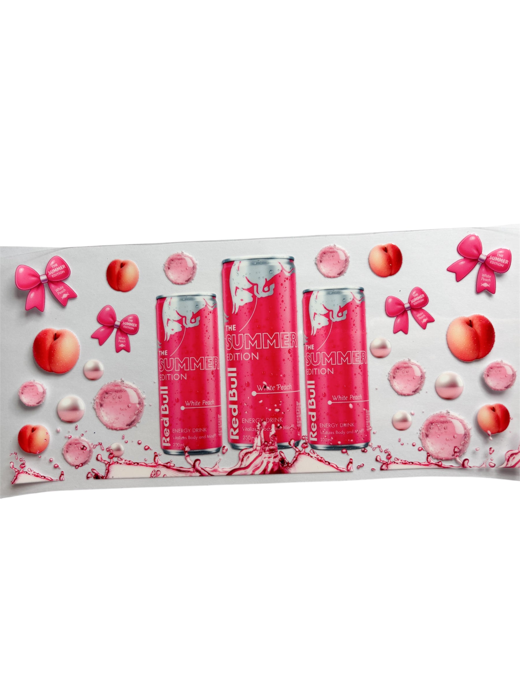 Redbull pink 16oz UV DTF wrap