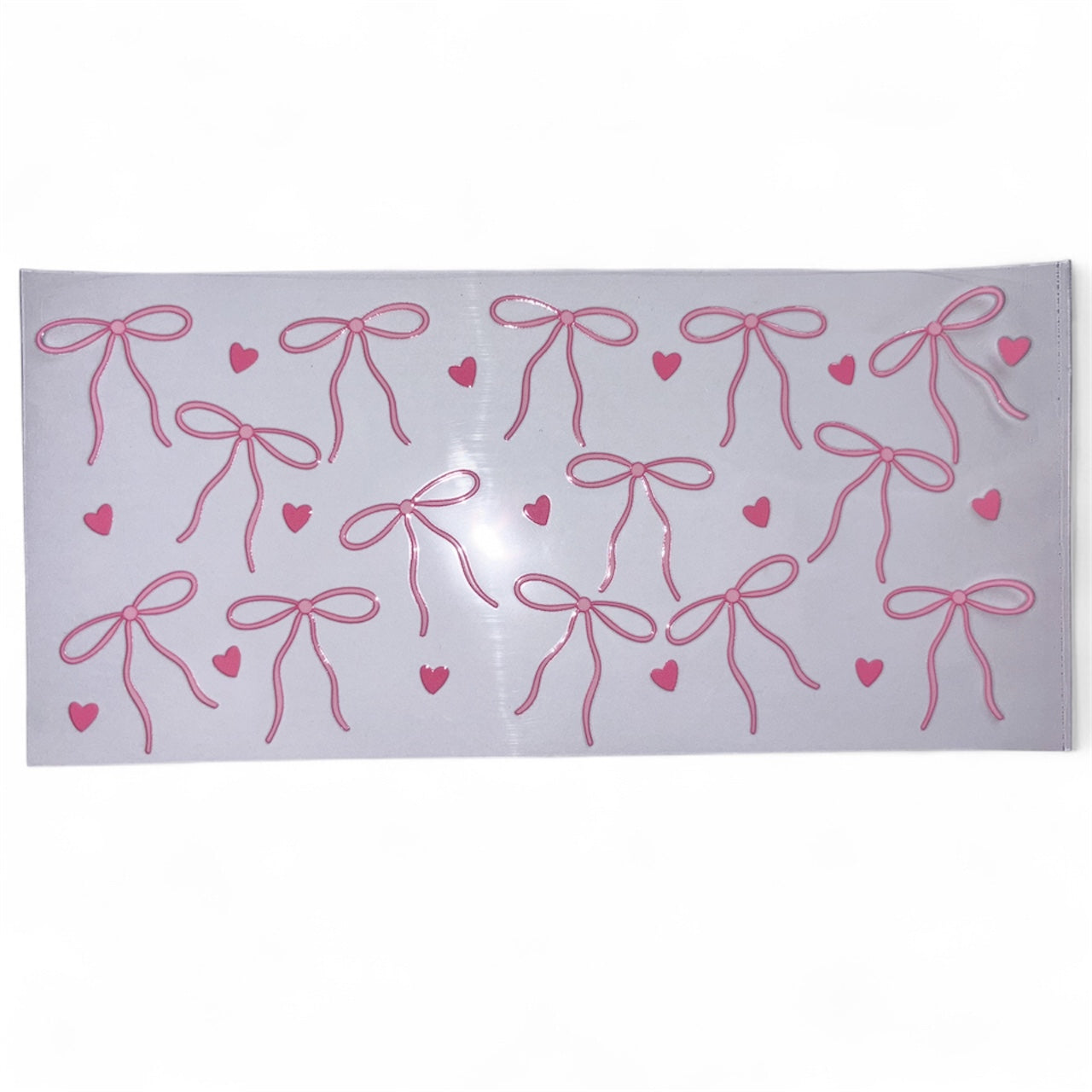 Pink bows with hearts