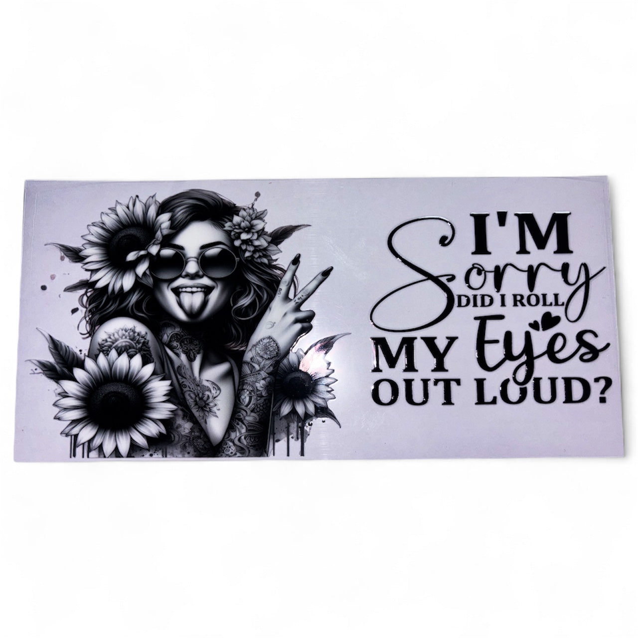 Tattoo girl eye roll